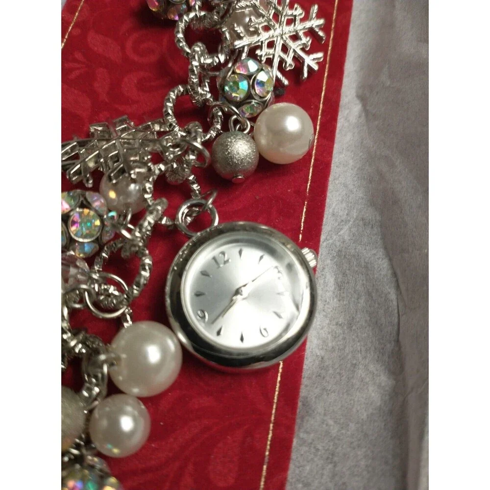 Macy's Charter Club Holiday Lane SNOWFLAKE CHARM SHAKY WATCH 18661 Christmas